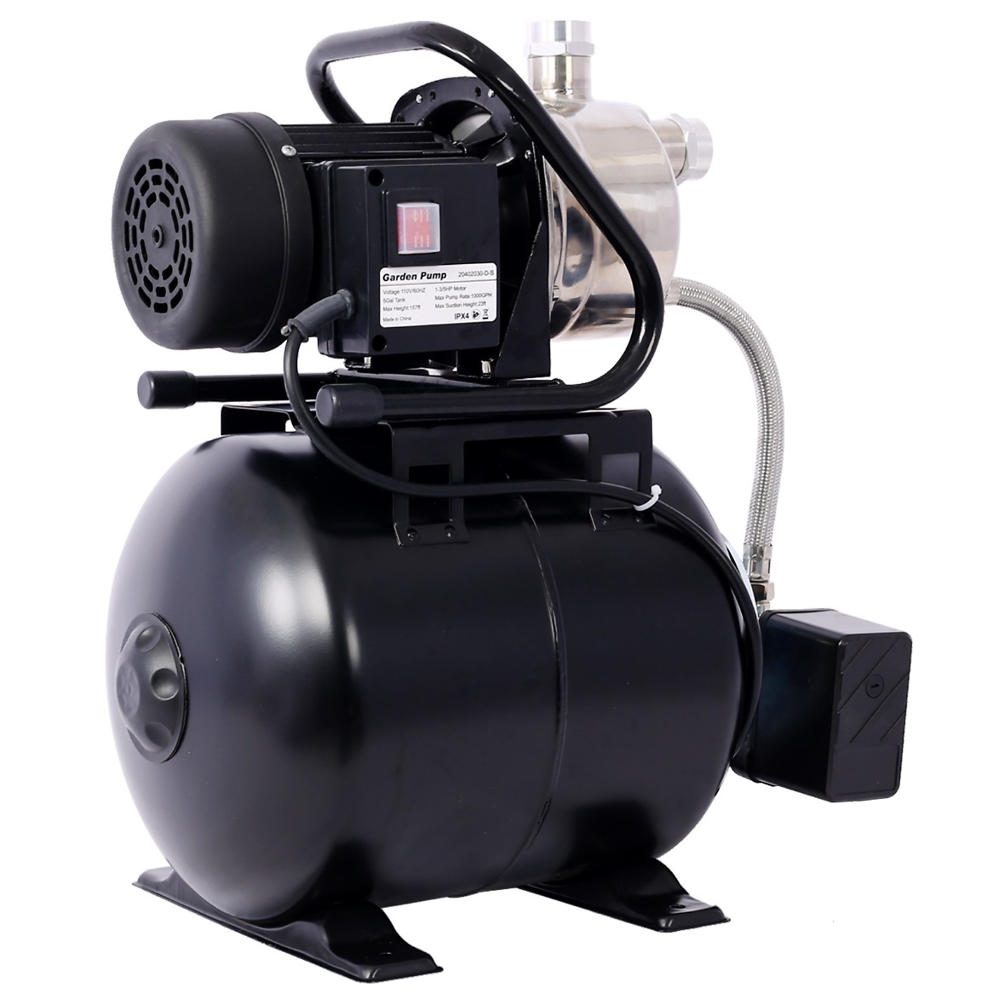 Progreen Shallow Well Pump — 1.6 HP, Stainless Steel Head, 1000 GPH, 23ft. Suction, 157ft. Lift Height, Model# BAC-W46562966